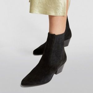 Sandro Leather Suede ankle boots with elastic